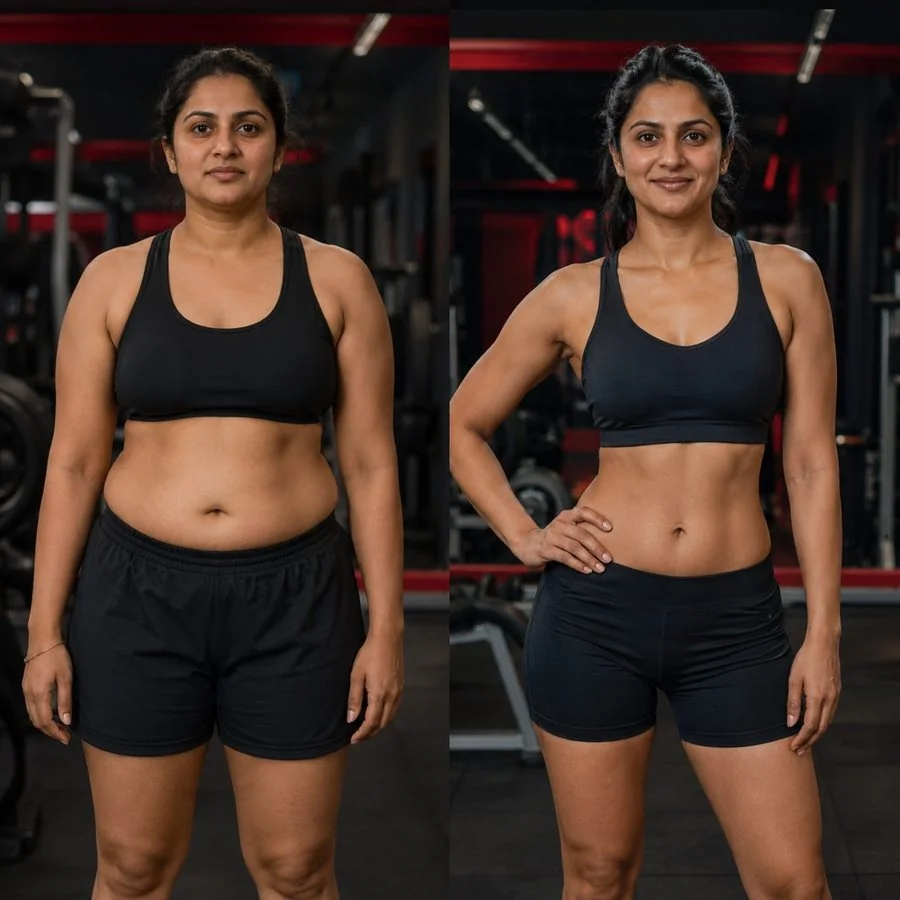 Priya S. before and after transformation